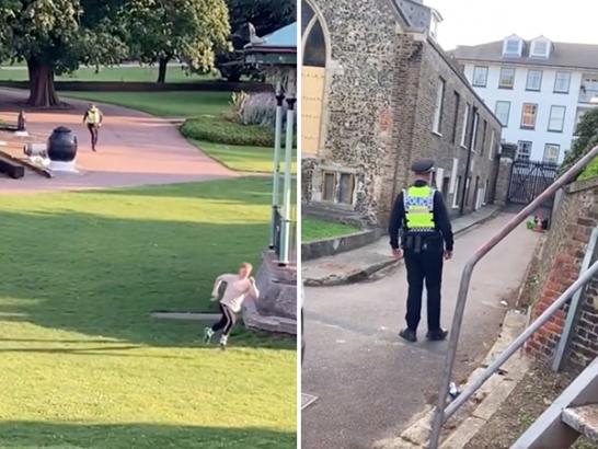 Ain’t no chance this cop is catching Spider-Man (Video)