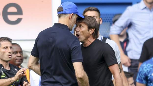 Chelsea 2-2 Tottenham Hotspur: Thomas Tuchel & Antonio Conte sent off after late equaliser