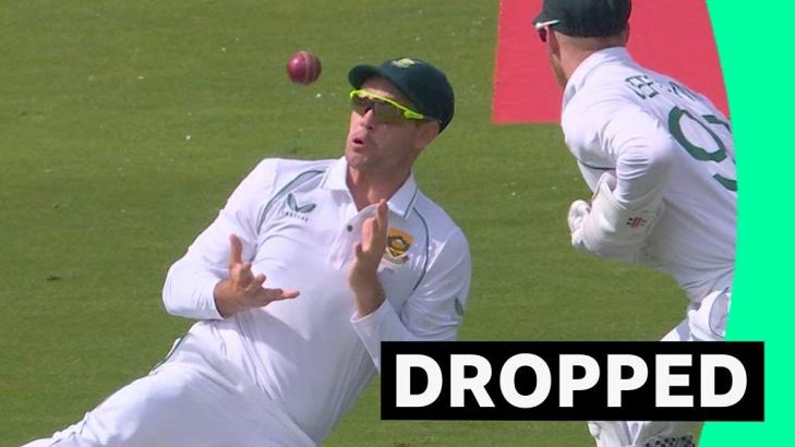 England v South Africa: Ollie Pope survives after 'comical' drop by Sarel Erwee