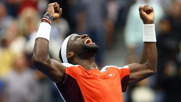 US Open: Frances Tiafoe into first Grand Slam semi with win over Andrey Rublev