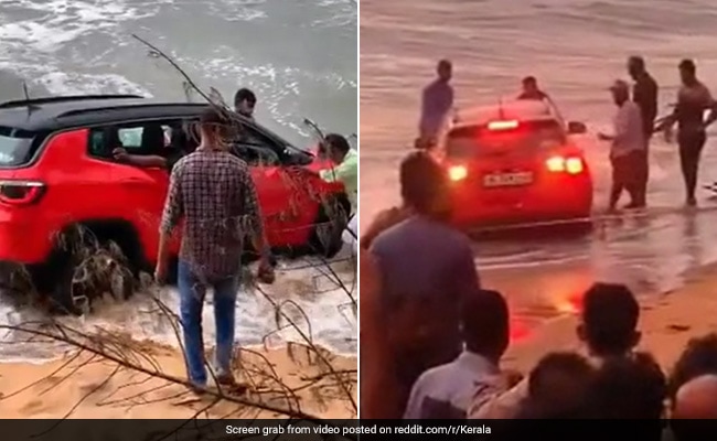 Watch: Man's SUV Gets Stuck At Beach. Internet Says "He Deserved It"