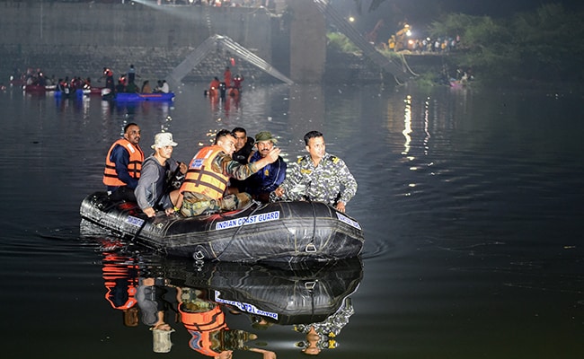 Gujarat Bridge Collapse: Death Count Climbs To 132, 177 Rescued