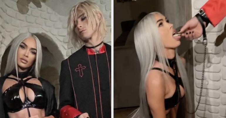 Megan Fox Posed In Racy Lingerie To “Take Communion” From Machine Gun Kelly And People Are Calling It Extremely “Distasteful” And “Blasphemous”