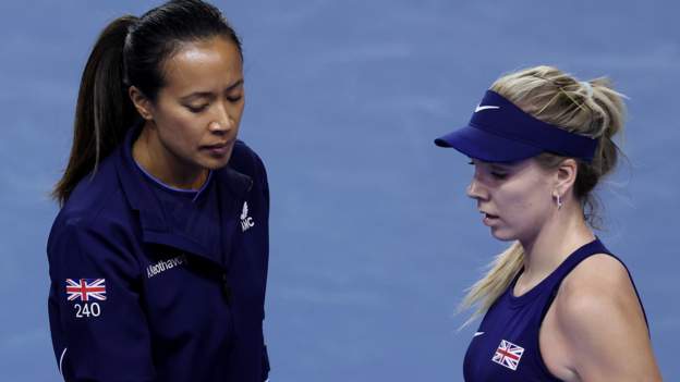 Billie Jean King Cup Finals: Katie Boulter loses Great Britain's opener against Kazakhstan