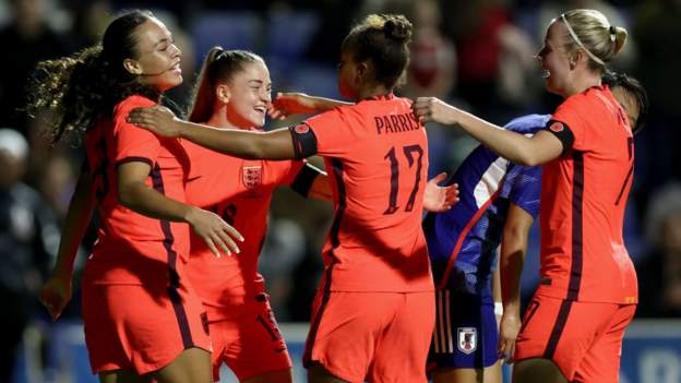 England 4-0 Japan: Jess Park scores on her debut in Lionesses win