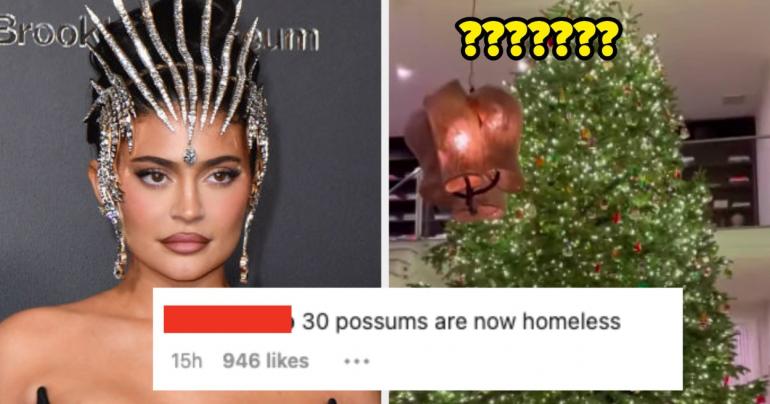 Kylie Jenner Shared A Picture Of Her Ginormous Christmas Tree, And The Comments Are Messy As Hell