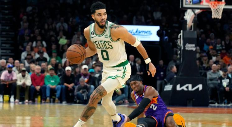 Celtics embarrass Suns with lopsided win as Tatum, Brown lead the way