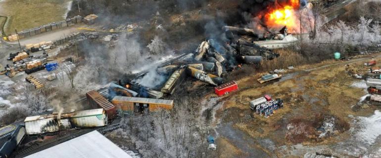 National Guard activated to help town as derailment smolders