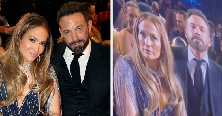 Jennifer Lopez Seemingly “Scolded” Ben Affleck At The Grammys And Her Reaction When She Noticed That They Were On Camera Is Priceless