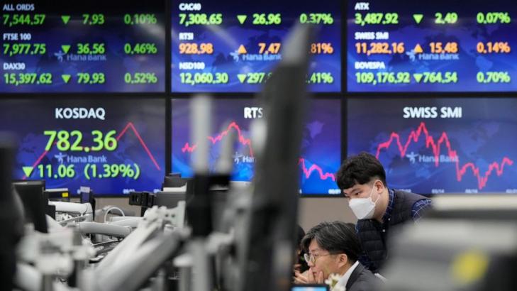 Asian shares decline following Wall Street tumble