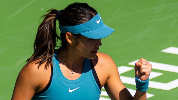 Emma Raducanu beats Beatriz Haddad Maia to reach last 16 at Indian Wells