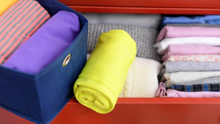 Roll, Don't 'File,' Clothes in Your Drawer