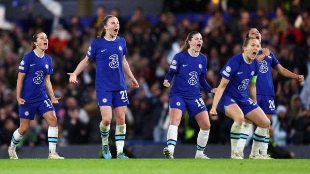 Women's Champions League: Chelsea beat holders Lyon in dramatic penalty shootout to reach semis