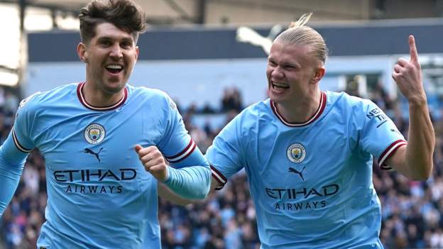 Manchester City 3-1 Leicester City: Erling Haaland and John Stones score