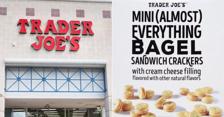 Trader Joe's Shoppers Keep Scooping Up These Mini Everything Bagel Sandwich Crackers