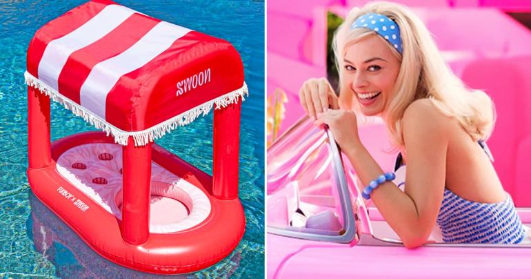 This Inflatable Cabana Bar Is a Barbie Dream Come True - Shop the Float Here