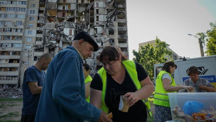 Ukrainian father pulls daughter's body, wounded wife from apartment destroyed in Russian airstrike