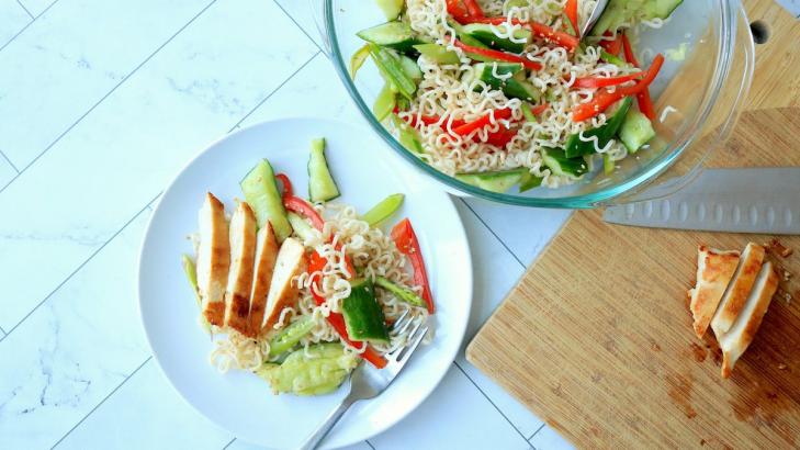 Highlight Summer Produce in a Cold Ramen Salad