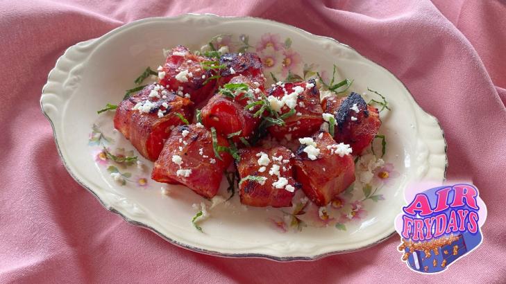 Air Fry Bacon-Wrapped Watermelon for an Intriguing Salad