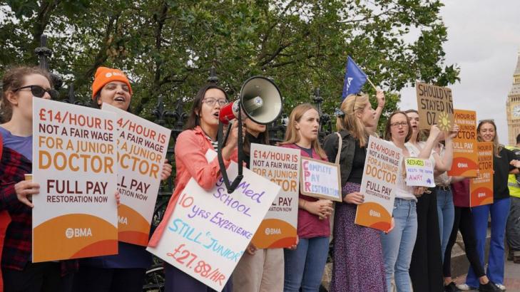 Tens of thousands of doctors in England start 'longest' strike in health system's history