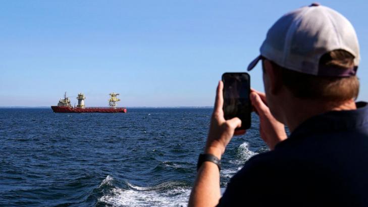 American boat patrols waters around new offshore wind farms to protect jobs