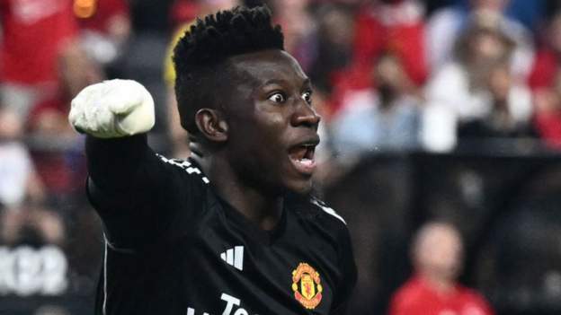 Manchester United 2-3 Borussia Dortmund: Andre Onana rants at Harry Maguire during Las Vegas defeat