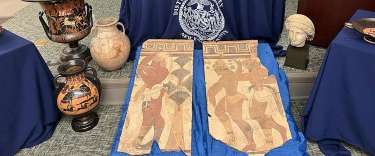Italy gets back 266 antiquities from New York seizures and Houston museum