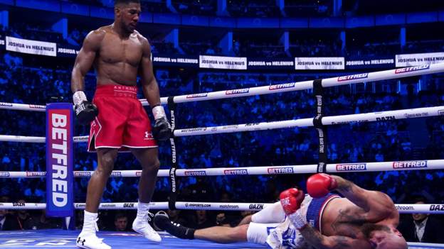 Joshua knocks out Helenius in seventh round