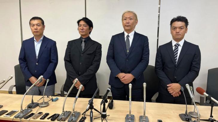 Men alleging abuse at Japanese talent agency are interviewed by company investigators