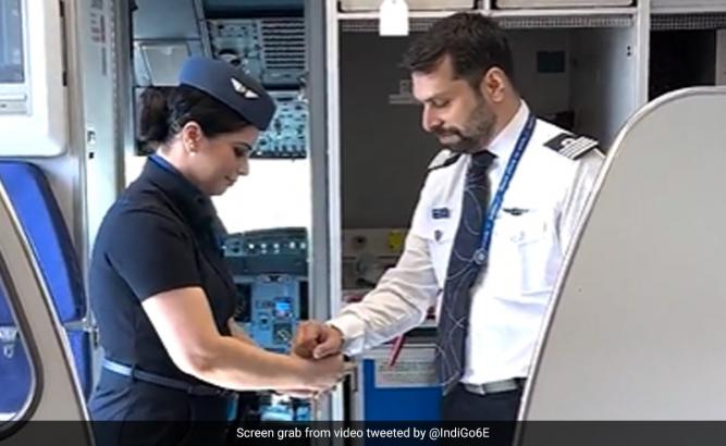 Video: IndiGo Crew Member Ties Rakhi On Flight, To Her Brother - The Pilot