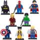 Super Heróis Figuras Marvel Capitão América Hulk Homem De Ferro Do Homem Aranha LEGOINGLYS Blocos de Construção de Mini Tijolos Crianças Brinquedos 15