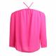 Nova ombro Sexy Mulheres Off Blusa Chiffon Halter manga comprida Casual solta camisa do verão T-shirt Tops