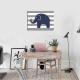 Frame Canvas Living Room Bedroom Background Wall Small Elephant Adornment Print