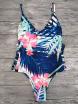 Cut Out Tropical Print One-Piece Swimwear