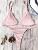 Cami Velvet String Thong Bikini Set