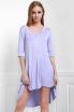 Buttoned Scoop Neck Tee Dress