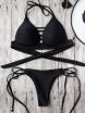 Self Tie Molded Cup Thong Bikini Set