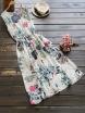 Sleeveless Drawstring Floral Midi Dress