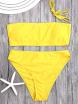 Padded High Cut Bandeau Bikini Set