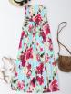 Floral Print Maxi Bandeau Holiday Dress