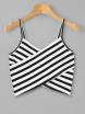 Striped Overlap Cami Top