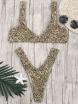 Knotted Leopard Print Thong Bathing Suit