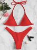 Ribbed High Leg Bikini Set