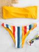 Bandeau Rainbow Striped Bikini Set