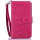 Wallet Flip Stand Case Embossed Plants PU Leather Cover Case for iPhone 6/6S