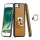 CaseMe for iPhone 7/ 8 Slim Leather Back Case TPU PC Cover with Finger Ring Bracket