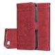 for IPhone SE / 5 / 5S Case Cover Embossed Oil Wax Lines Phone Case Cover PU Leather Wallet Style Case