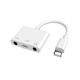 Dual 3.5mm Audio Charge Cable Adapter for iPhone