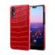 for Huawei P20 Pro Hybrid Case 3D Texture Genuine Leather Back Cover