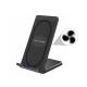 Cwxuan 10W Fast Wireless Charger Stand with Cooling Fan for Qi-devices